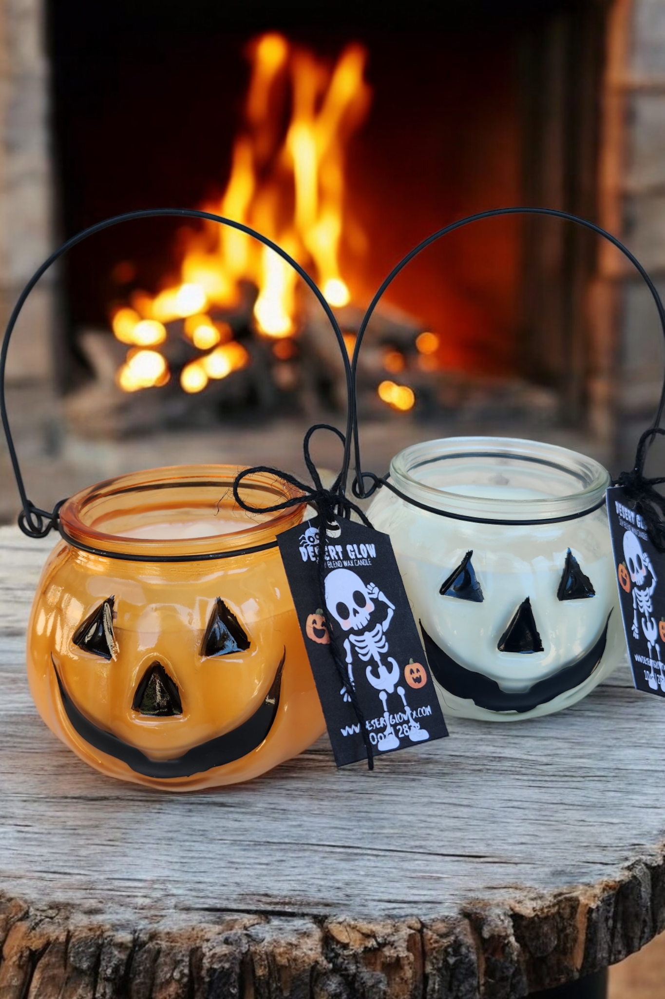 Jack-o-lantern candle